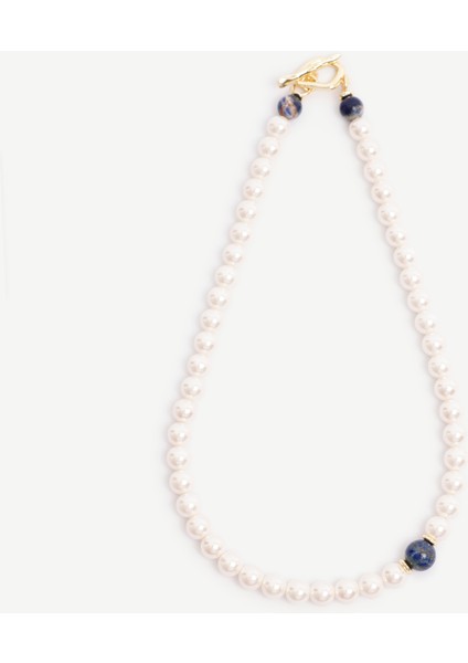 Mayorka Inci ve Lapis Detaylı Kolye