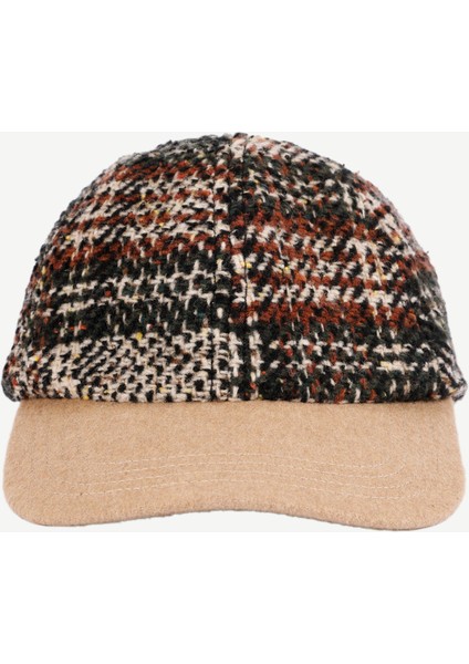 Ekose Desenli Yün Şapka