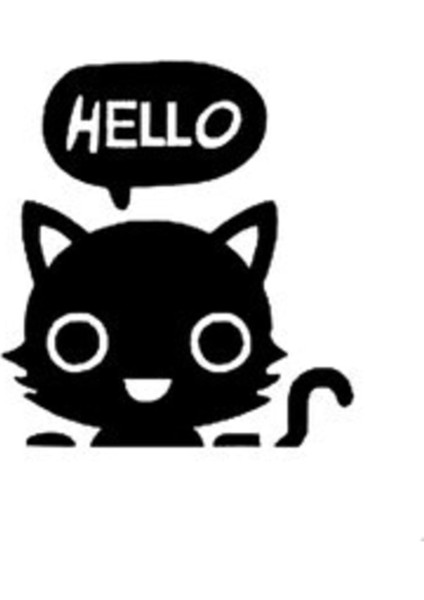 Karikatür Kedi Tasarım Oto Özel Yeni Sticker Siyah 19*16 cm fiyatları