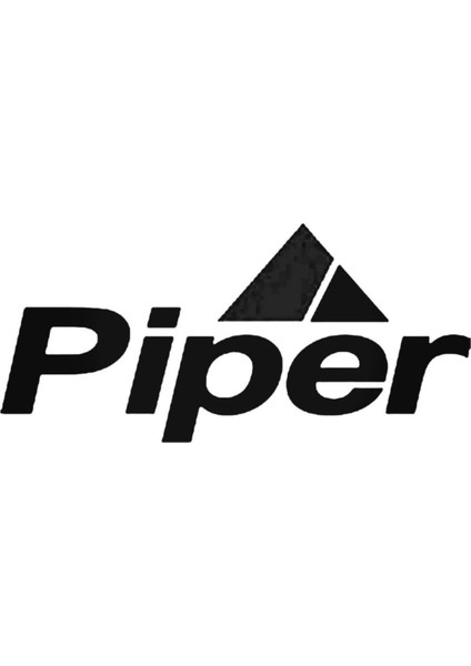 Piper Amblem Havacılık Oto Özel Yeni Sticker Siyah 20 cm