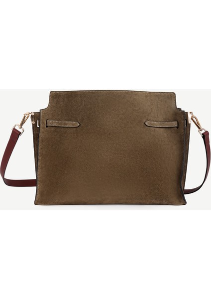 Kemer Detaylı Süet Deri Omuz Çantası modelleri