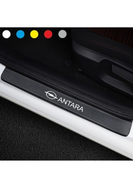 Opel Antara Için Özel Yeni Uyumlu Aksesuar Oto Kapı Eşiği Özel Yeni Sticker Karbon 4 Adet