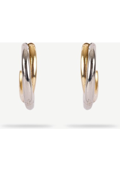 Gold ve Silver Renkli Halka Küpe