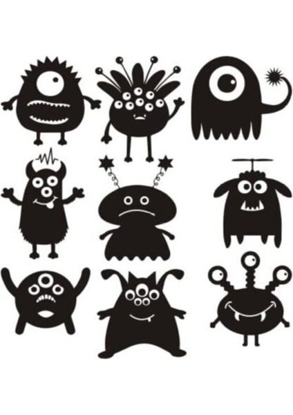 Sevimli Desen Çocuk Odası Duvar Dekor Sticker 26 x 27 cm