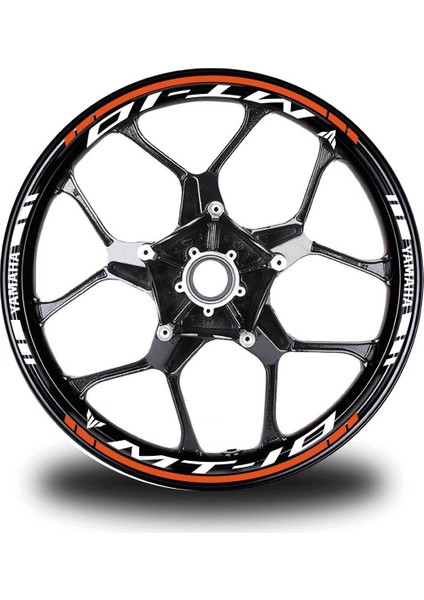 Turuncu Yamaha mt 10 Jant Sticker Etiket