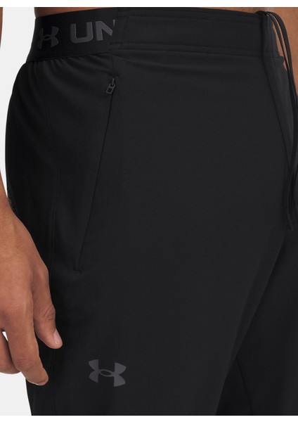 1390055-001-VANISH Woven Tapered Pa Siyah Lastikli Bel Normal Düz Erkek Eşofman Altı fırsatları