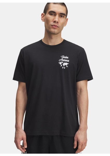 6004143-001-UA 60/40S Sports Wm Ss Siyah Bisiklet Yaka Normal Düz Erkek T-Shirt