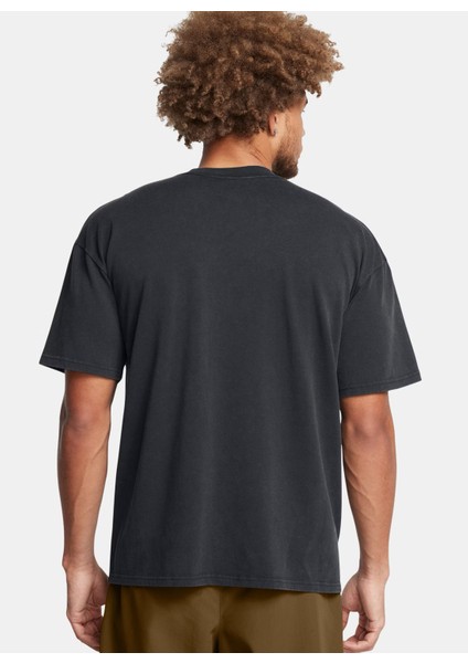 1389147-001-UA M Hw Os Logo Wash Ss Siyah Bisiklet Yaka Normal Düz Erkek T-Shirt fiyatları