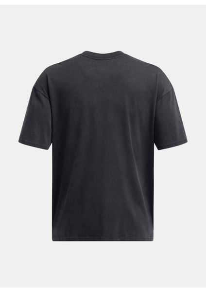 1389147-001-UA M Hw Os Logo Wash Ss Siyah Bisiklet Yaka Normal Düz Erkek T-Shirt fırsatları