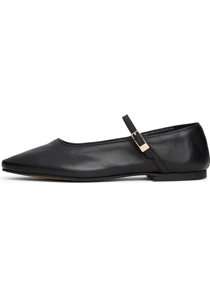 Deri Siyah Kadın Babet FW0FW09152BDS fiyatları