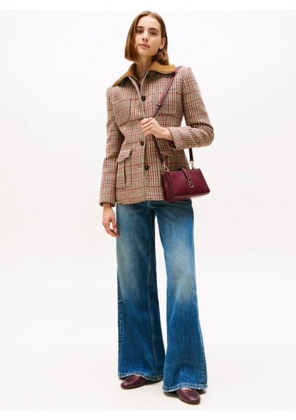 Deri Bordo Kadın Babet FW0FW09152H04