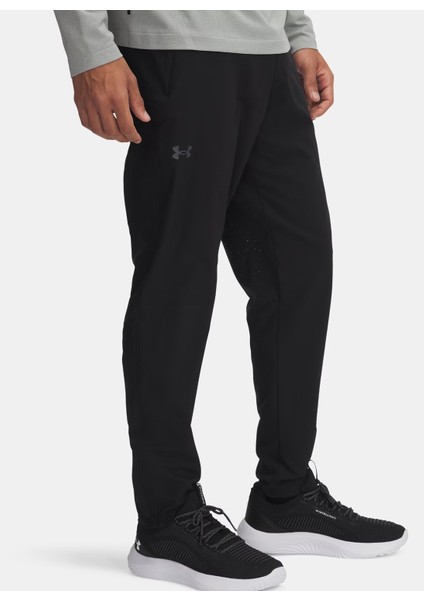 1390055-001-VANISH Woven Tapered Pa Siyah Lastikli Bel Normal Düz Erkek Eşofman Altı