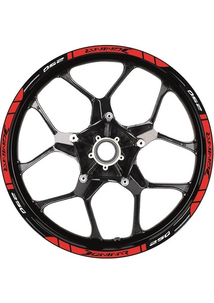 Bajaj Dominar 250 Baskılı Jant Dışı Şerit Motosiklet Sticker Etiket Modeli Kırmızı
