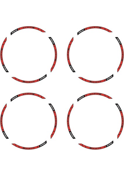 Bajaj Dominar 250 Baskılı Jant Dışı Şerit Motosiklet Sticker Etiket Modeli Kırmızı modelleri