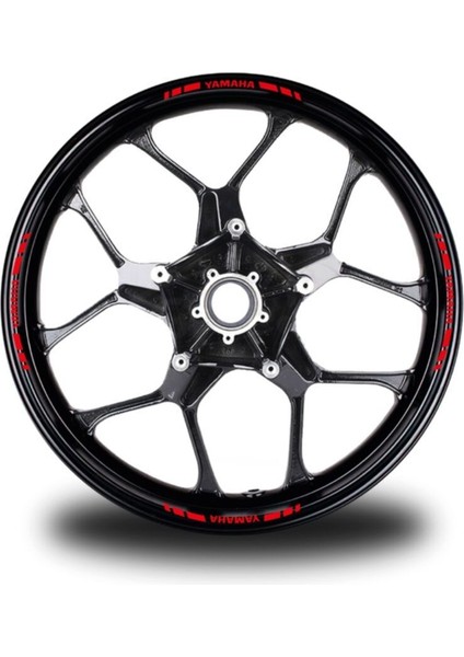 Yamaha Uyumlu 16'lı Jant Stıcker Modeli Kırmızı