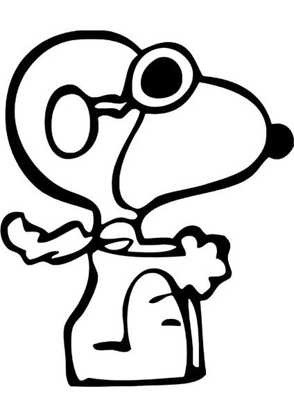Pilot Snoopy Sticker 10 x 12 cm