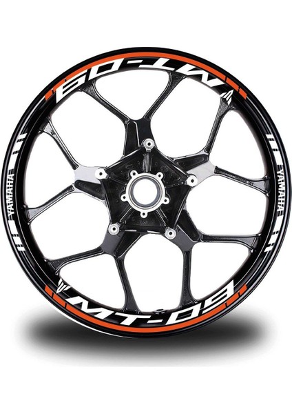 Turuncu Yamaha mt 09 Takım Jant Sticker Etiket