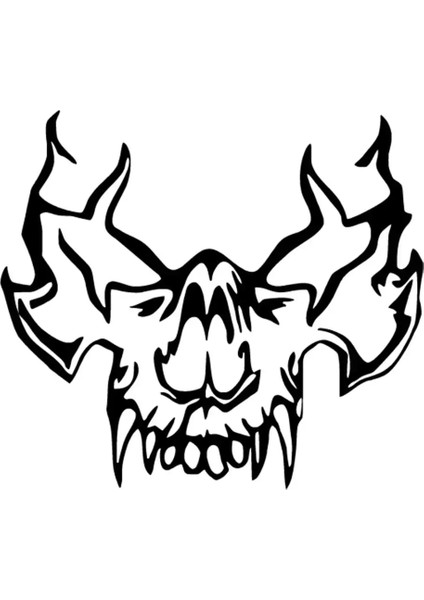 Maymun Kafatası Sticker 20 x 18 cm