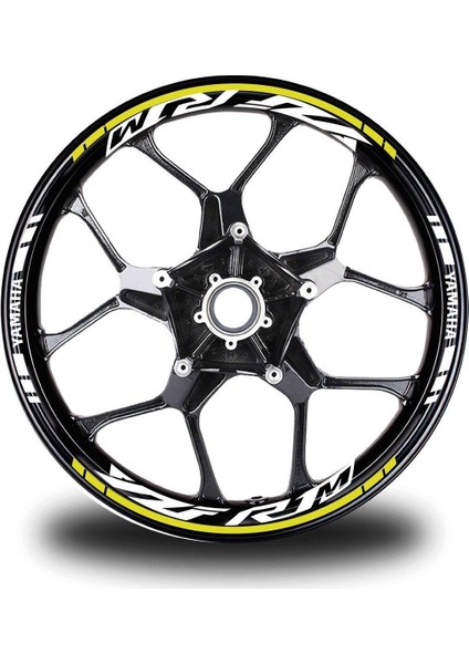 Sarı Yamaha R1M Jant Sticker Etiket