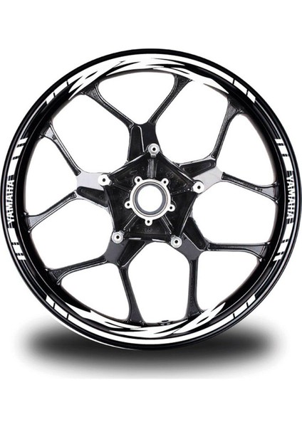Beyaz Yamaha Fz6 Jant Sticker Etiket Modeli