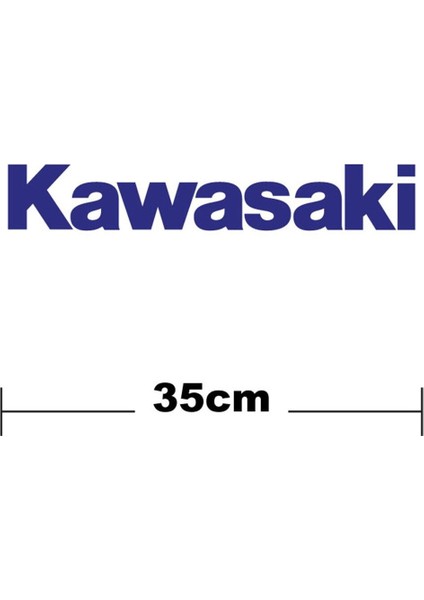 Kawasaki Logo Yazı Sticker Etiket Tek Renk fiyatları