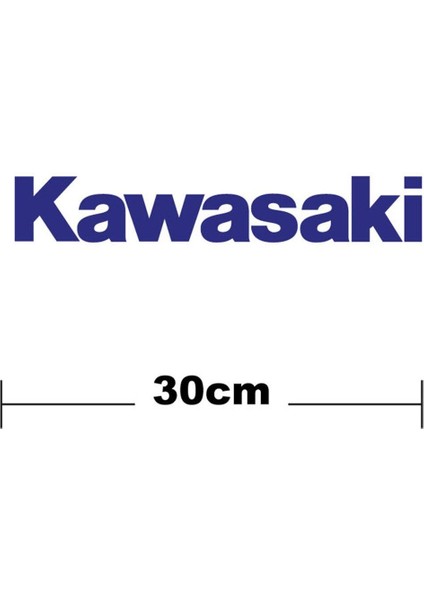 Kawasaki Logo Yazı Sticker Etiket Tek Renk modelleri