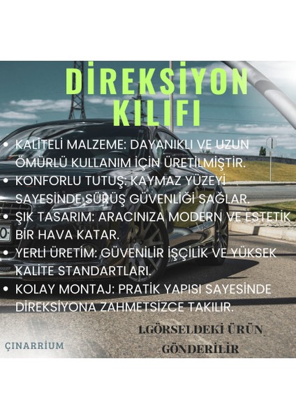Dacia Duster Özel Süper Deri Direksiyon Kılıfı, Sarı Yüzüklü Spor Dikiş modelleri