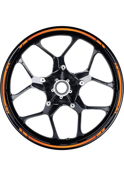 Yazısız Uzun Kısa Kesikli Tek Renk 16'lı Jant Sticker Modeli