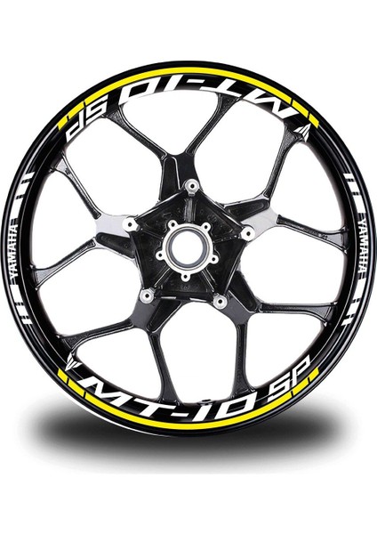 Sarı Yamaha mt 10 Sp Takım Jant Sticker Etiket