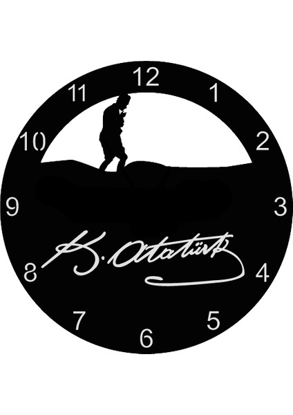 Zaman ve Atatürk Duvar Dekor Sticker 30 x 30 cm