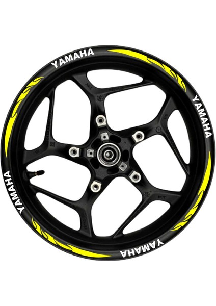 Yamaha Beyaz Yazılı Sarı Pençe Şeritli