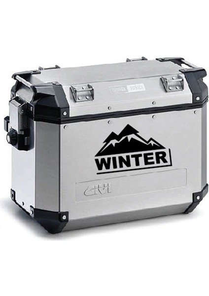 Winter Desenli Motosiklet Çanta Sticker Etiket Modeli