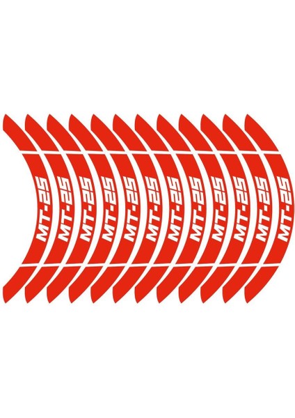 Neon Turuncu Yamaha Mt-25 Geniş Jant Sticker Etiket Modeli modelleri