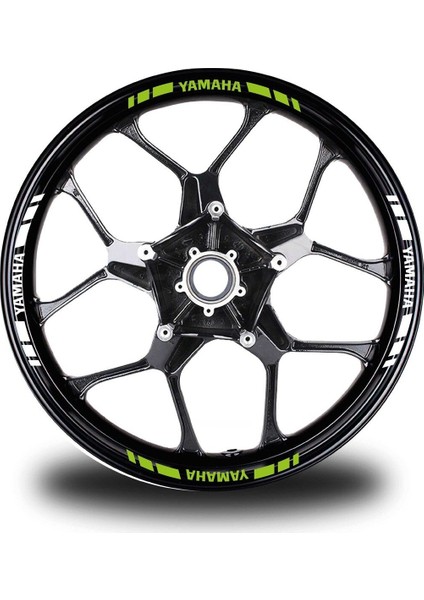 Yamaha Yazılı Kısa Dış Şerit 16'lı Çift Renk Jant Sticker Modeli