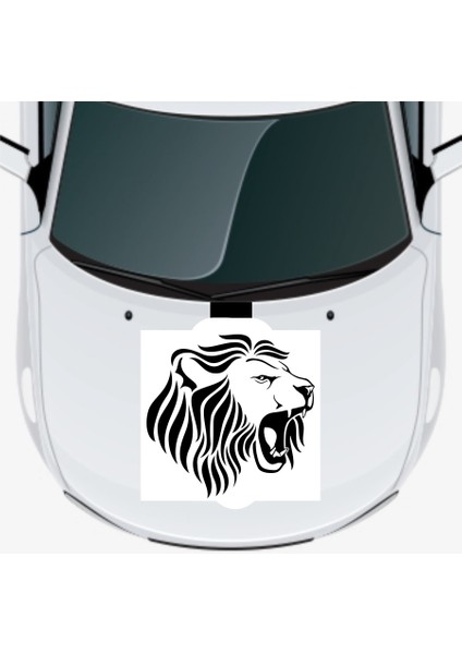 Kükreyen Arslan Oto Kaput Sticker 40 x 40 cm