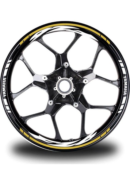 Koyu Sarı Yamaha Fz6 Jant Sticker Etiket