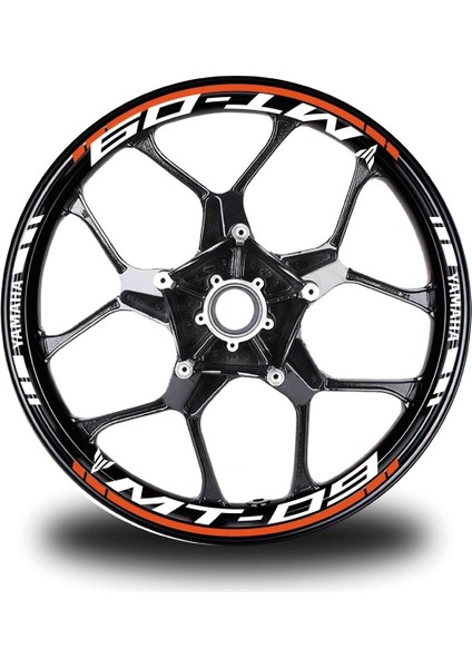 Turuncu Yamaha Fz6 Takım Jant Sticker Etiket