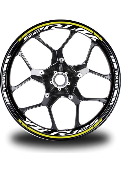 Koyu Sarı Yamaha mt 09 Takım Jant Sticker Etiket