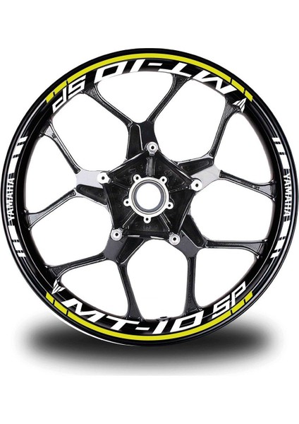 Neon Sarı Yamaha mt 10 Sp Takım Jant Sticker Etiket