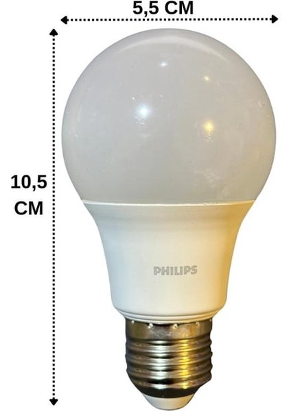 8 Watt - 60W Beyaz Işık LED Ampul E27 12'li modelleri