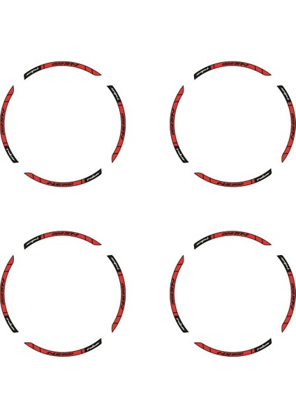 Bajaj Pulsar NS200 Baskılı Jant Dışı Şerit Motosiklet Sticker Etiket Modeli Kırmızı modelleri