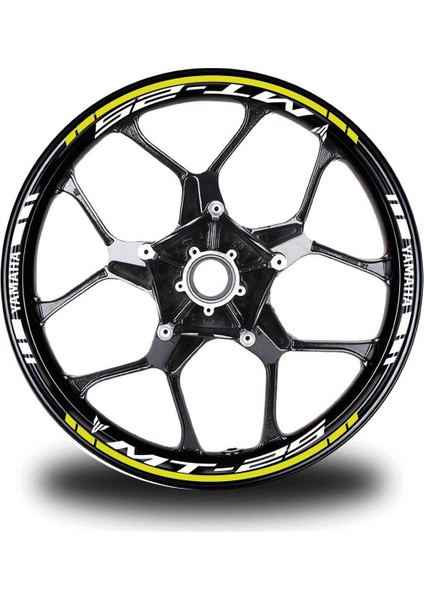 Neon Sarı Yamaha mt 25 Takım Jant Sticker Etiket