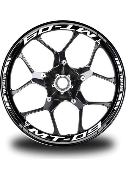 Beyaz Yamaha FZ6R Takım Jant Sticker Etiket