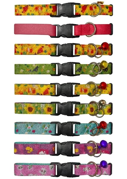 Desenli Zilli Kedi Tasması