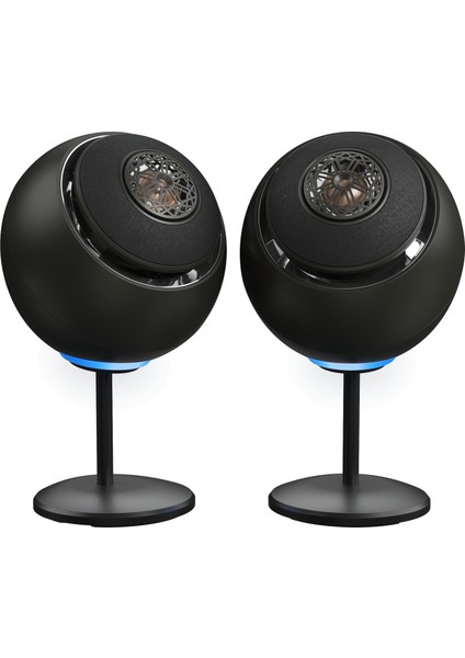 Pebble Nova Koaksiyel Sürücülere Sahip Premium Bilgisayar Hoparlörü, Usb-C Ayarlanabilir Rgb Aydınlatmalı, Bluetooth 5.3, USB Ses, Pc ve Mac Için 100 W'a Kadar Rms Gücü - Siyah