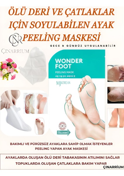 Wonder Foot Ayak Peeling Maskesi 50ML Ölü Deri ve Çatlaklar Için Soyulabilen Peeling Set fiyatları