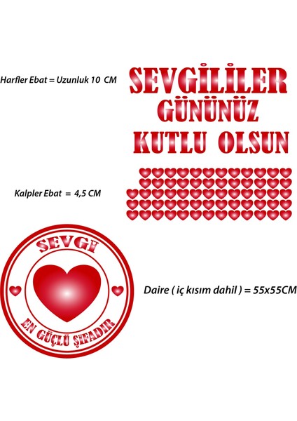 14 Şubat Sevgililer Günü Vitrin , Cam , Kapı Özel Yeni Sticker Süsü ( Eczane Için ) fiyatları