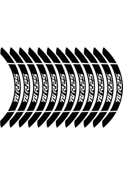 Siyah Yamaha Yzf R25 Geniş Jant Sticker Etiket Modeli modelleri