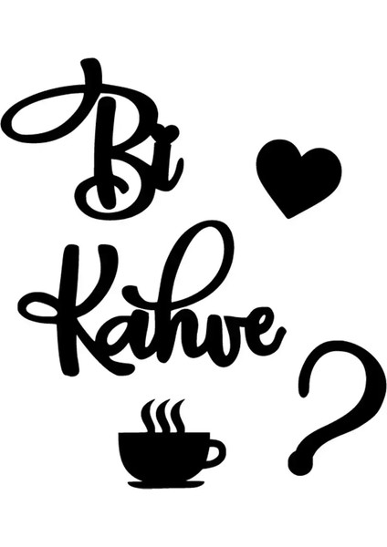 Bi Kahve Sticker 20 x 24 cm