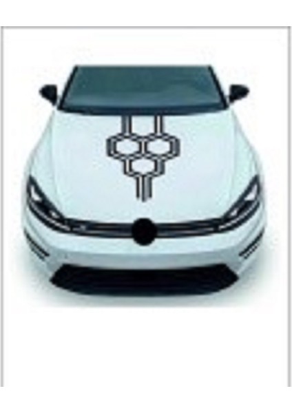 Tüm Araçlara Için Özel Yeni Uyumlu Aksesuar Ön Kaput Bal Peteği Siyah Özel Yeni Sticker 58*35 cm